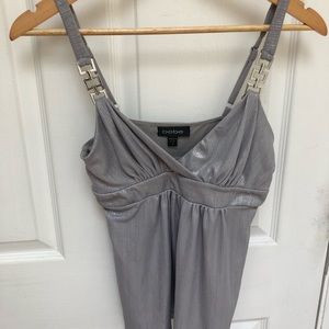 Silver metallic Bebe Top
